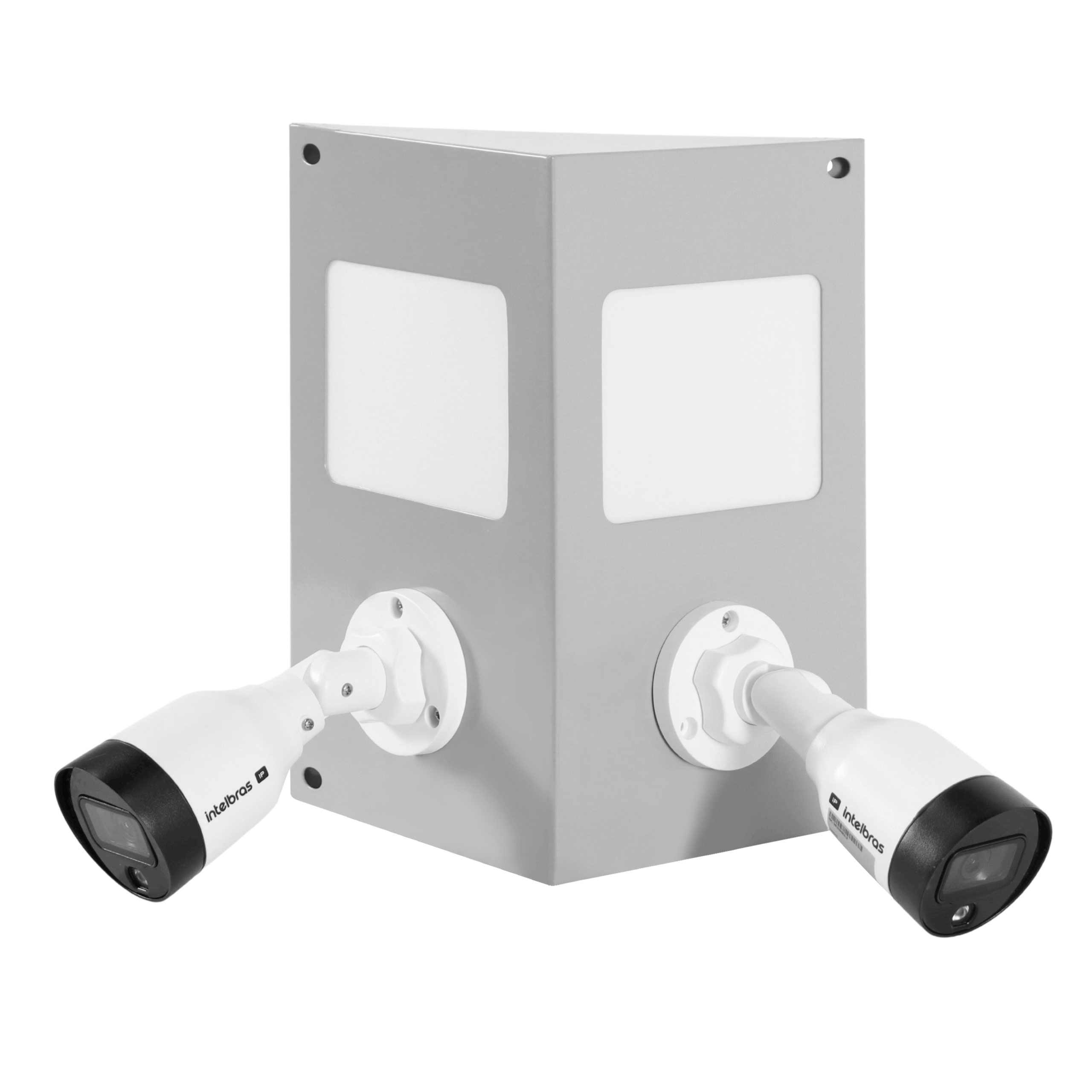 SafeSpot P ProtectM: totem de monitoramento de parede com 2 câmeras e duas faces inclinadas